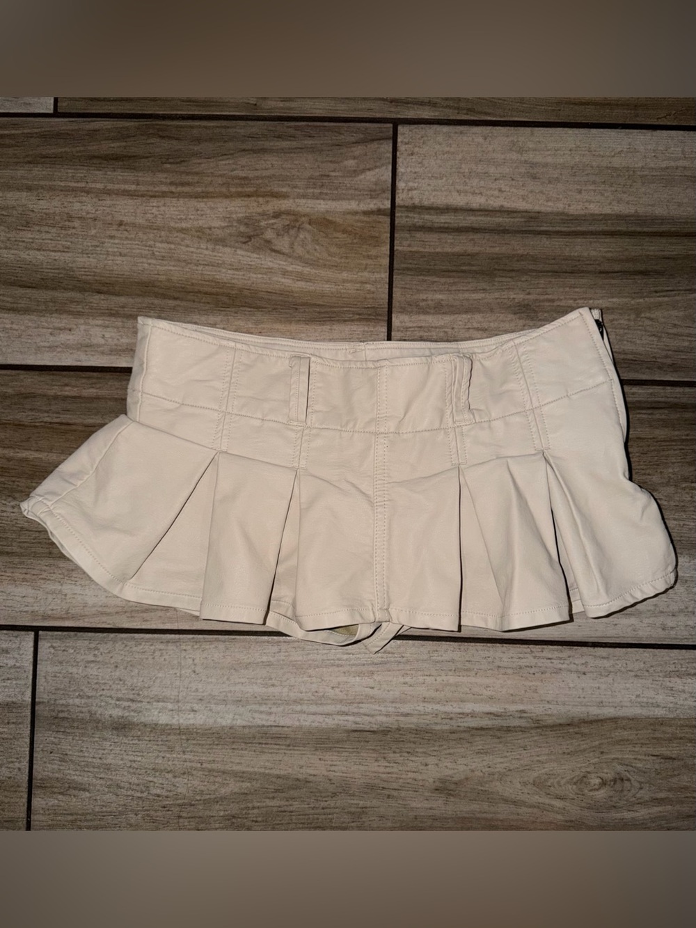 Free People Cream Pleated Skort